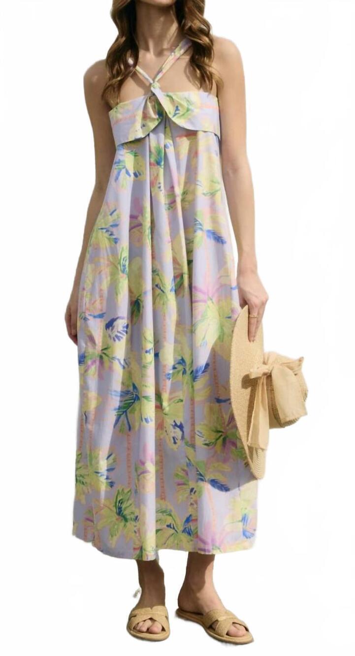 NEW DRESS FORUM floral radiance halter neck maxi dress